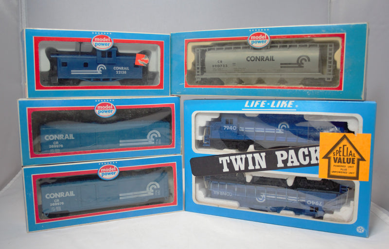 Lot of 6 Ho Scale Trains | Model Power & Life-Like | Conrail Engine caboose more