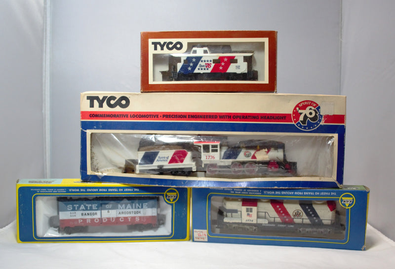 Lot of 4 Tyco & AHM Trains | Ho Scale | Spirit of 76, Spirit of America, patriotic
