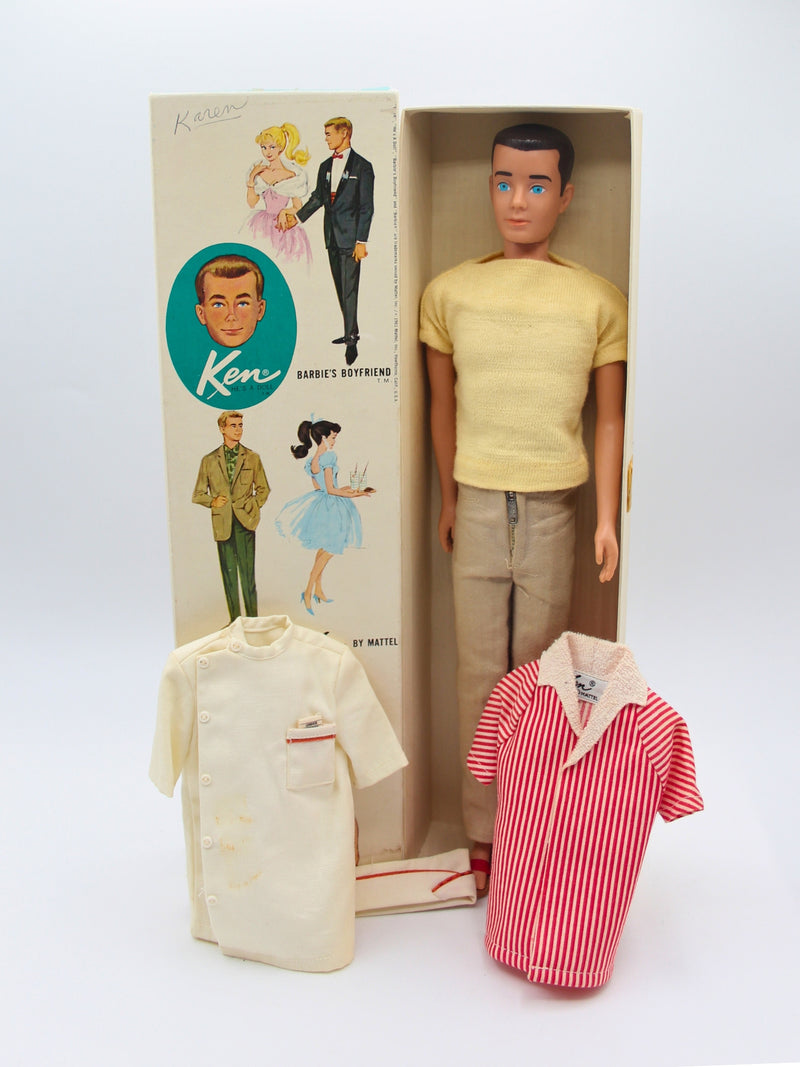 Vintage 1960's Ken Barbie 750 | Brunette Painted Hair| Fountain Boy