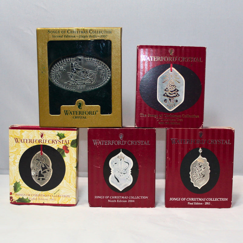 Waterford Ornaments | Songs of Christmas | Lot of 5 | 97, 01, 2003-2005