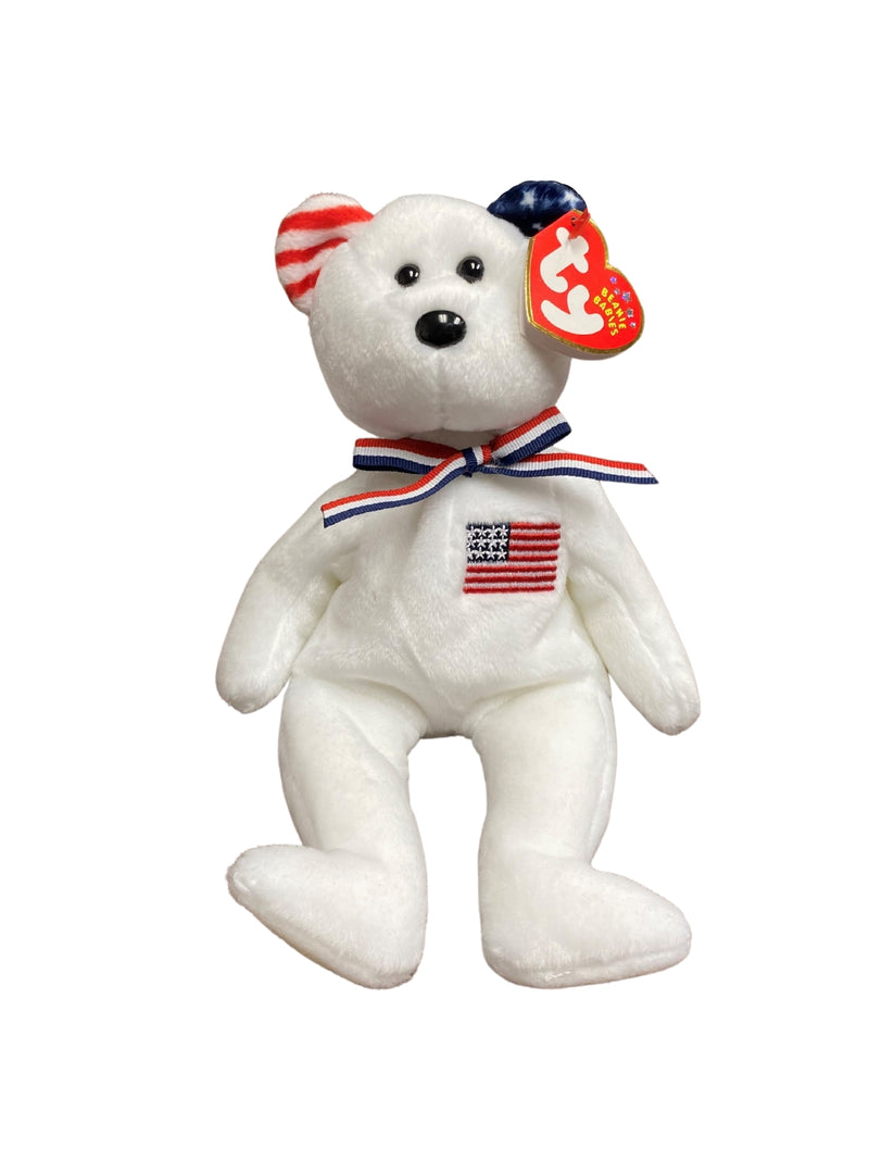 Ty Beanie Baby: America the White Bear - Reversed Ears