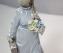 Lladró Figurine: 7604 School Days|As Is Figurine with worn box