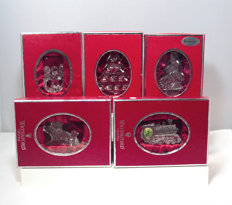 Waterford Crystal Ornaments | Lot of 5 Ornaments with box