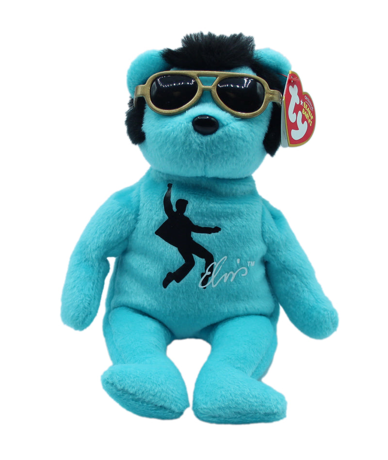 Ty Beanie Baby: Blue Beanie Shoes the Elvis Bear - Walgreen's Exclusive