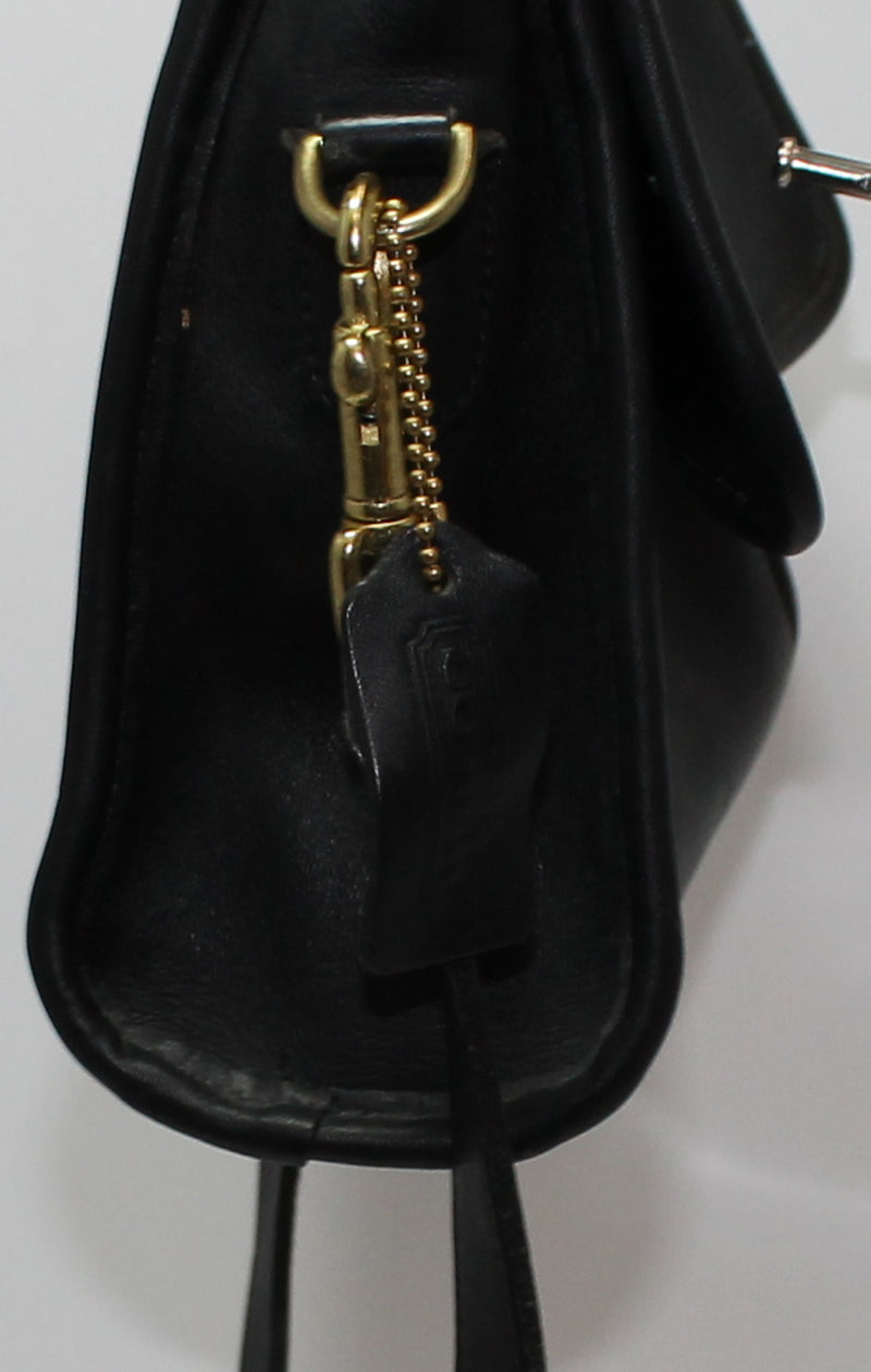 Coach Purse: 9870 Black Leather Crossbody Bag