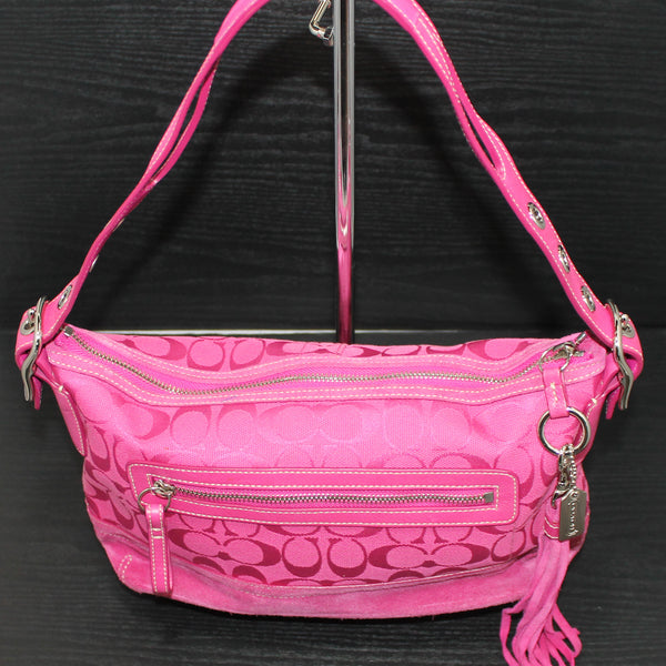 Coach Purse: 9396 East West Signature Pink Shoulder Bag