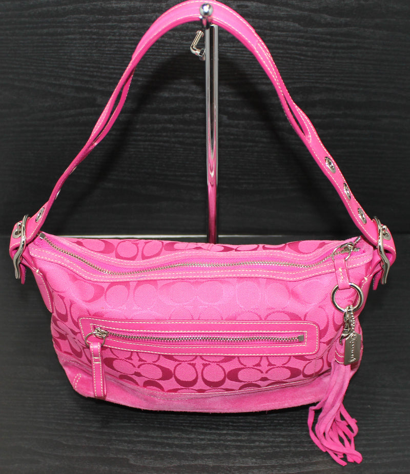 Coach purse pink and tan | eBay