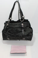 Coach Purse: 15402 Signature Black Mia Shoulder Bag