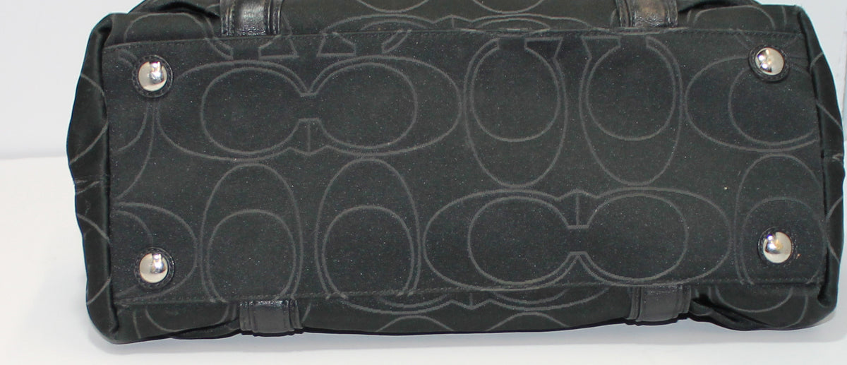 Black coach satchel purse clearance