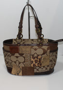 Coach Purse: 11495 Brown Patchwork Shoulder Bag