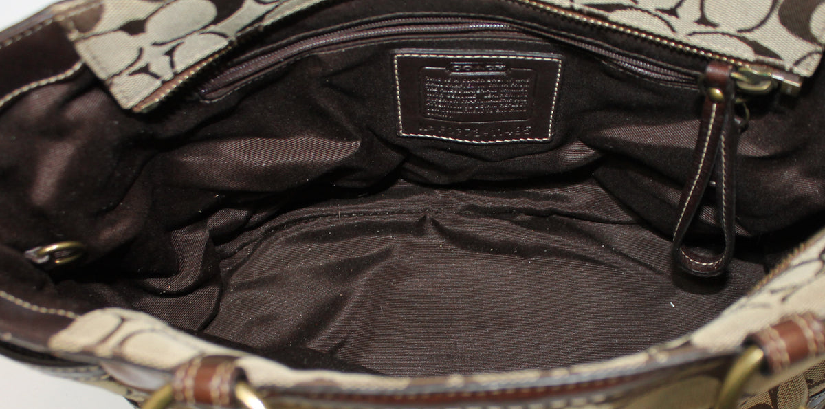 Coach Purse: 11495 Brown Patchwork Shoulder Bag