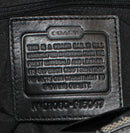 Coach Purse: F15047 Signature Black Pleated Tote Bag