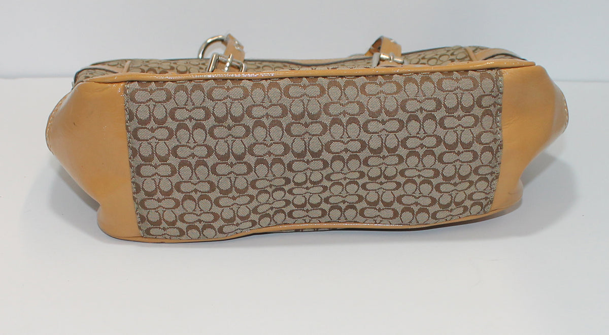 バッグ coach one shoulder brown signature 8K01 Coach 8K01 Beige Signature C Demi Shoulder Bag – Rediscover