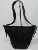 Coach Purse: 6076 Black Signature Shoulder Bag