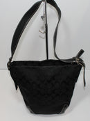 Coach Purse: 6076 Black Signature Shoulder Bag