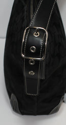 Coach Purse: 6076 Black Signature Shoulder Bag