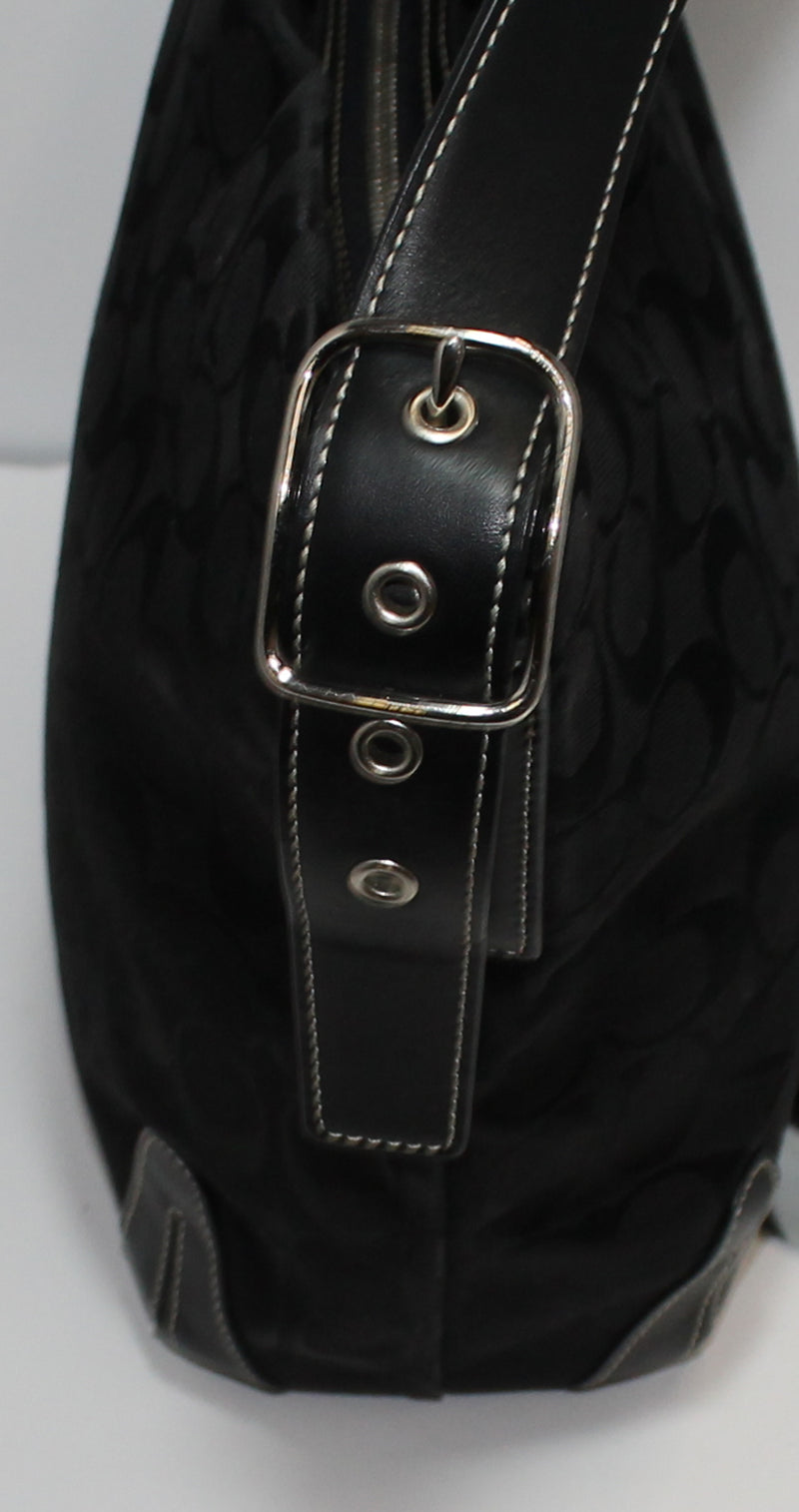 COACH Signature Gallery Tote / Shoulder Bag, Black... - Depop