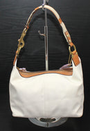 Coach Purse: F10798 White Canvas Shoulder Bag