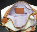 Coach Purse: F10798 White Canvas Shoulder Bag