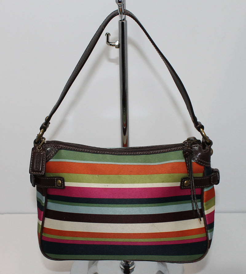Coach striped purse Clearance