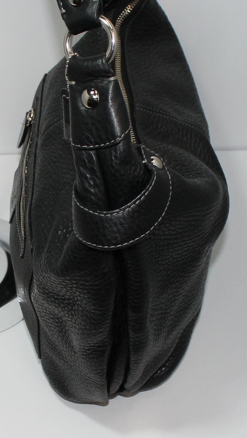 Coach Purse: F14681 Black Penelope Pebbeled Shoulder Bag