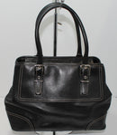 Coach Purse: 7555 Black Hampton Leather Satchel