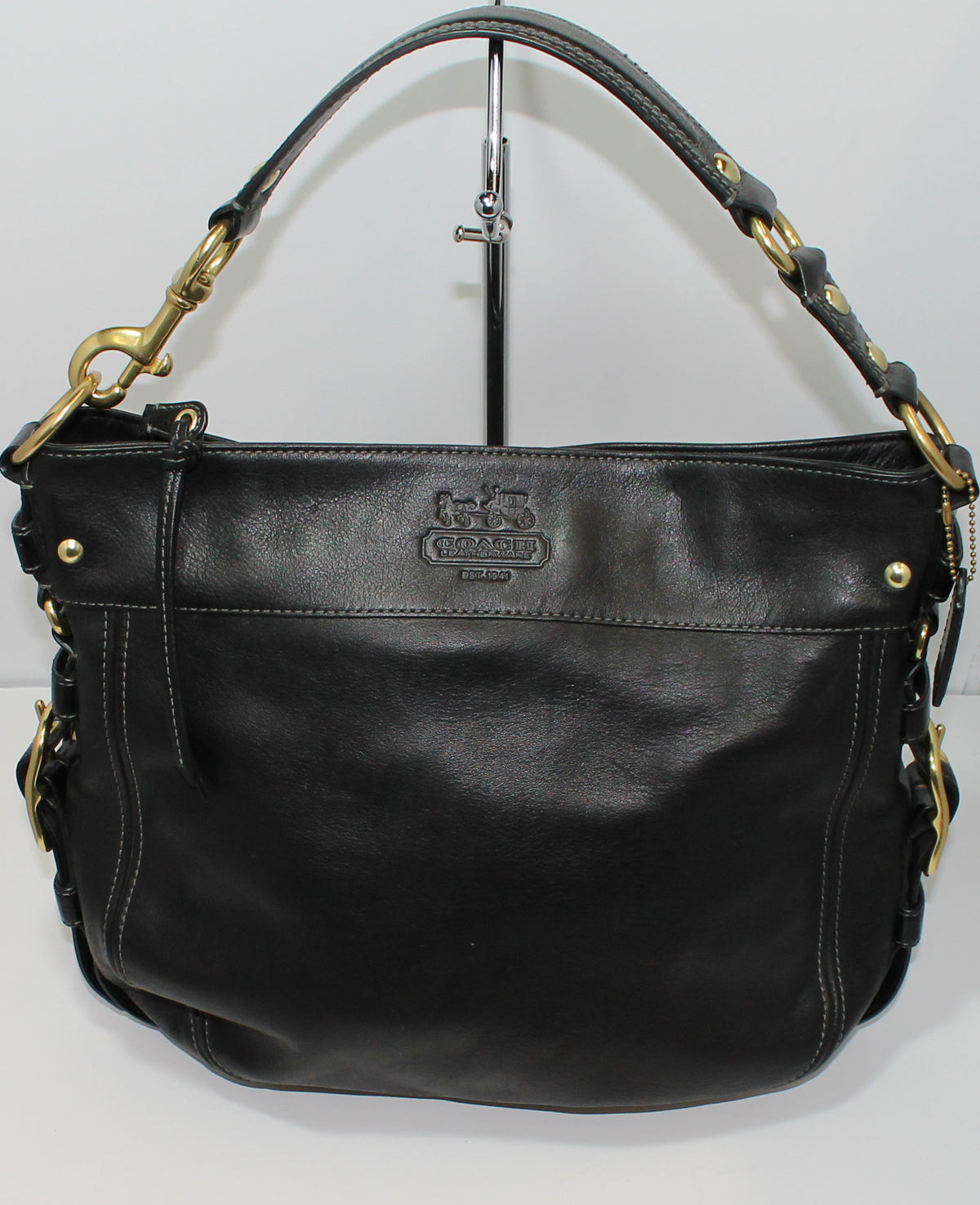 バッグ Coach Hobo Lether Shoulderbag Black 2239 Coach Vintage Zoe Black Leather Hobo Shoulder Bag Authentic