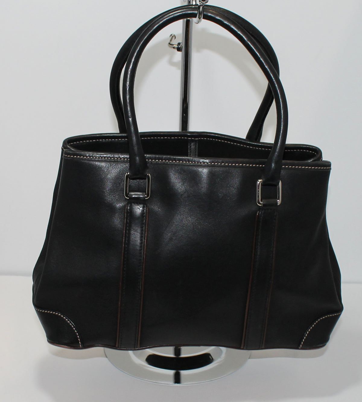 Coach shops Black Leather Satchel