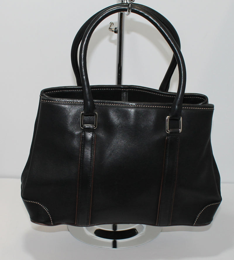 Coach Purse: 7586 Black Leather Satchel