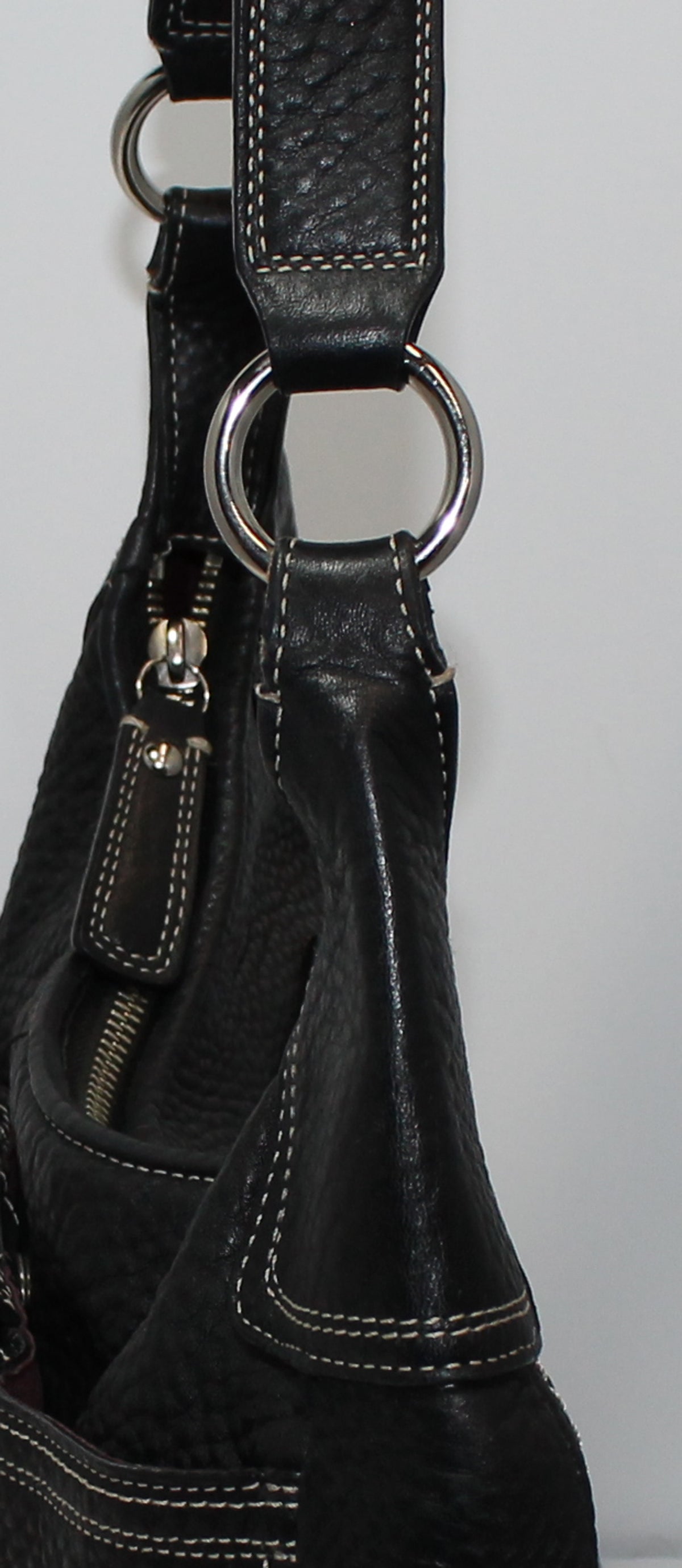 Coach K0769-11623 Black Patent purchases Leather Hobo Bag