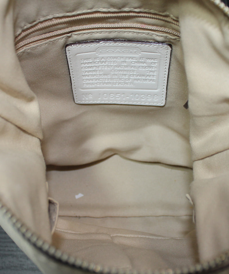 Coach Purse: 10398 White Leather Shoulder Bag