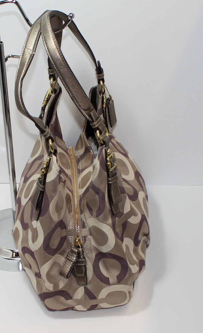 Coach Purse: 19844 Khaki Madison Shoulder Bag