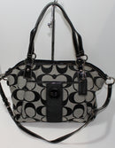 Coach Purse: F17948 Signature Black Monogram Tote Bag