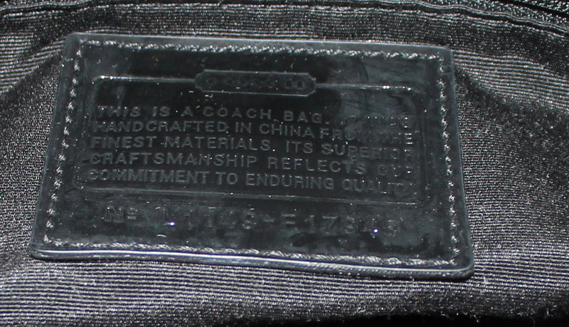 Coach Purse: F17948 Signature Black Monogram Tote Bag