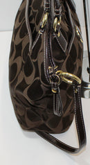 Coach Purse: F18034 Signature Brown Monogram Shoulder Bag