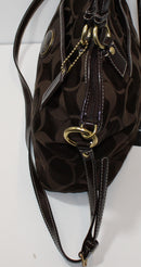 Coach Purse: F18034 Signature Brown Monogram Shoulder Bag