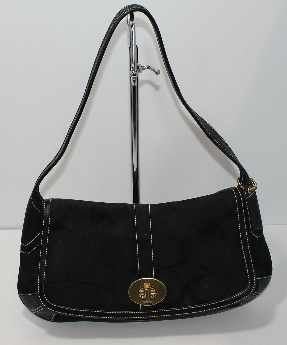 Coach ブラック ボディバッグ Coach Purse: 11257 Brown Ergo Signature Shoulder Bag