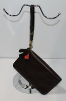 Coach Wristlet: 48563 Brown & Orange Grommet