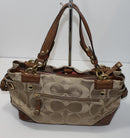 Coach Purse: 14507 Brown Peyton Signature Shoulder Bag