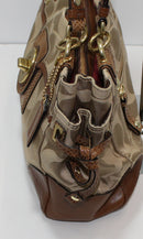Coach Purse: 14507 Brown Peyton Signature Shoulder Bag