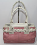 Coach Purse: F13084 Pink Hampton Leather Satchel