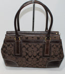 Coach Purse: 11062 Brown Signature Hampton Satchel