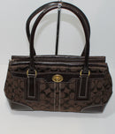 Coach Purse: 11062 Brown Signature Hampton Satchel