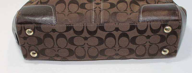 COACH MINI SIGNATURE BROWN BLACK PVC LEATHER SAGE HANDBAG BAG PURSE  AUTHENTIC | eBay | Black leather coach purse, Brown fashion, Black coach  purses