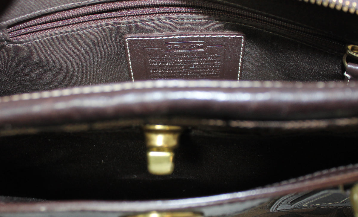 Coach Purse: 11062 Brown Signature Hampton Satchel