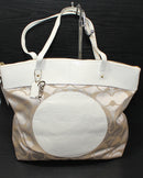 Coach Purse: F18335 White Laura Signature Tote Bag