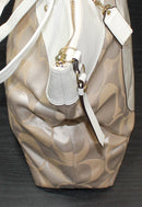 Coach Purse: F18335 White Laura Signature Tote Bag