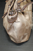 Coach Purse: 16366 Gold Dotted Madison Shoulder Bag