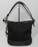 Coach Purse: 6366 Black Leather Signature Shoulder Bag