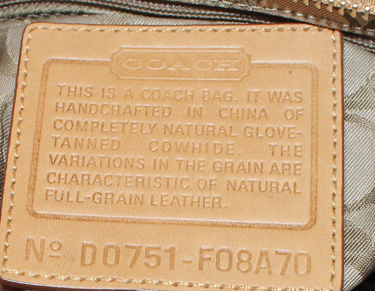 Coach Purse: F08A70 Brown Hampton Tote Bag
